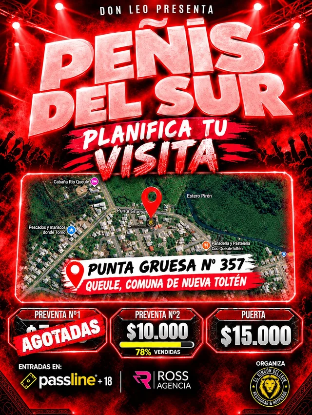 Afiche de ubicación del evento: Punta Gruesa número 357, Queule